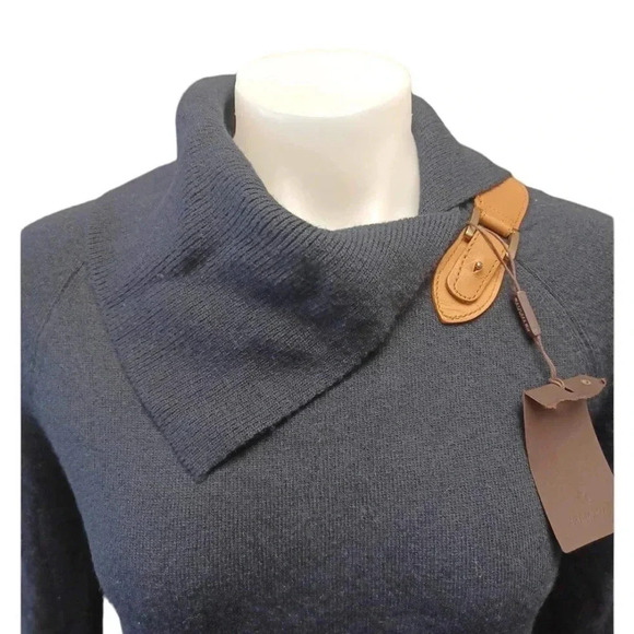 Paulmark Lambs  Wool Blue Turtleneck Sweater Dress Size Medium - Picture 2 of 8